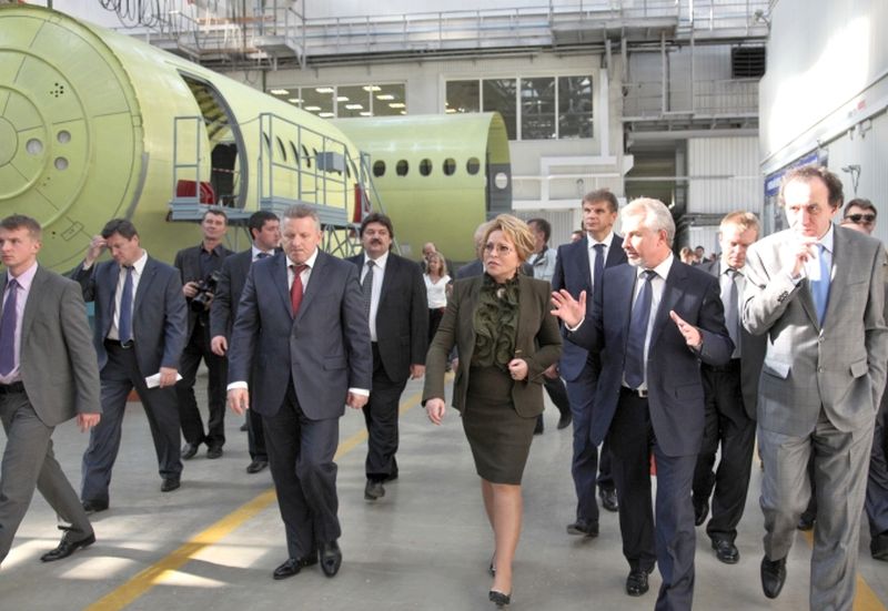 Валентина Матвиенко на «Авиационном производственном объединении имени Ю.А. Гагарина» в Комсомольске-на-Амуре