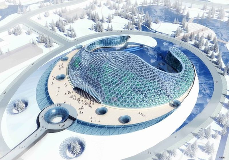 Основа ботанического сада - окружность радиусом более 75 метров