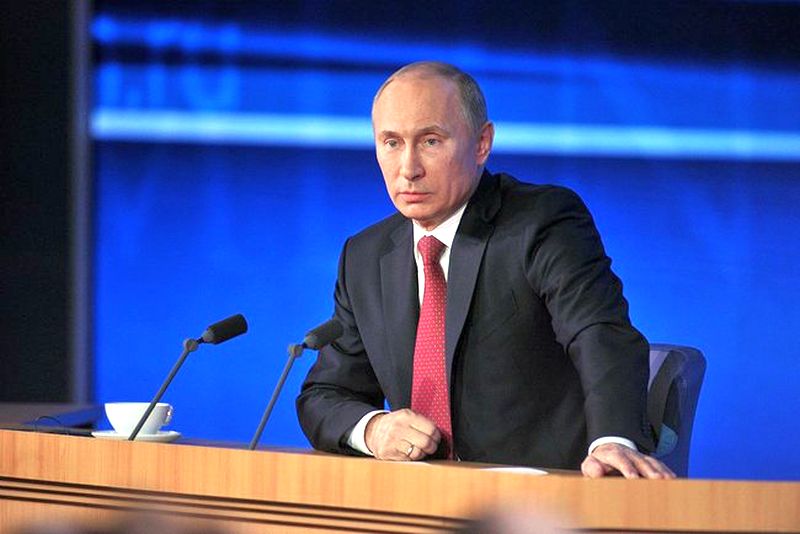 Пресс-конференция Владимира Путина. Фото пресс-службы Президента России