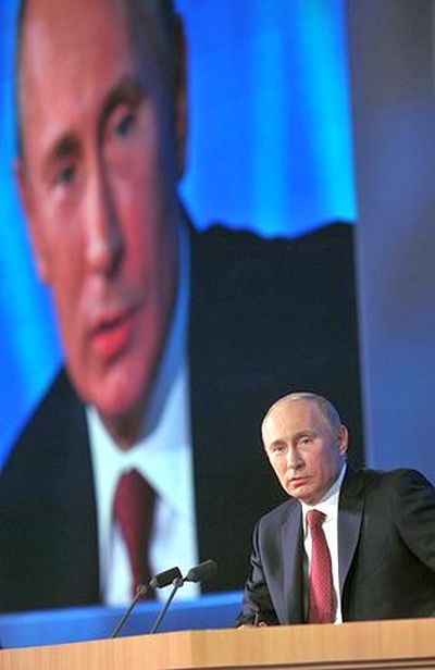 Пресс-конференция Владимира Путина. Фото пресс-службы Президента России