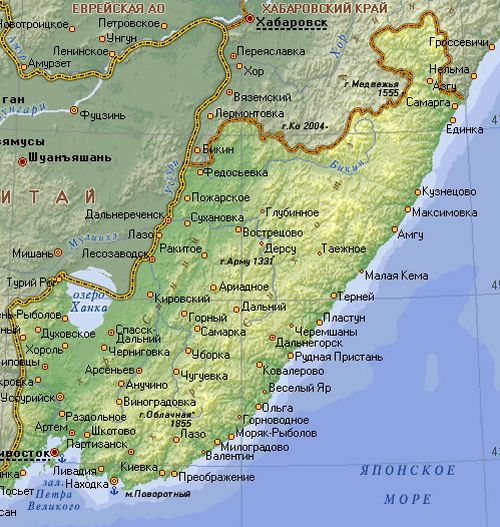 Приморский край - фрагмент. Для ознакомления